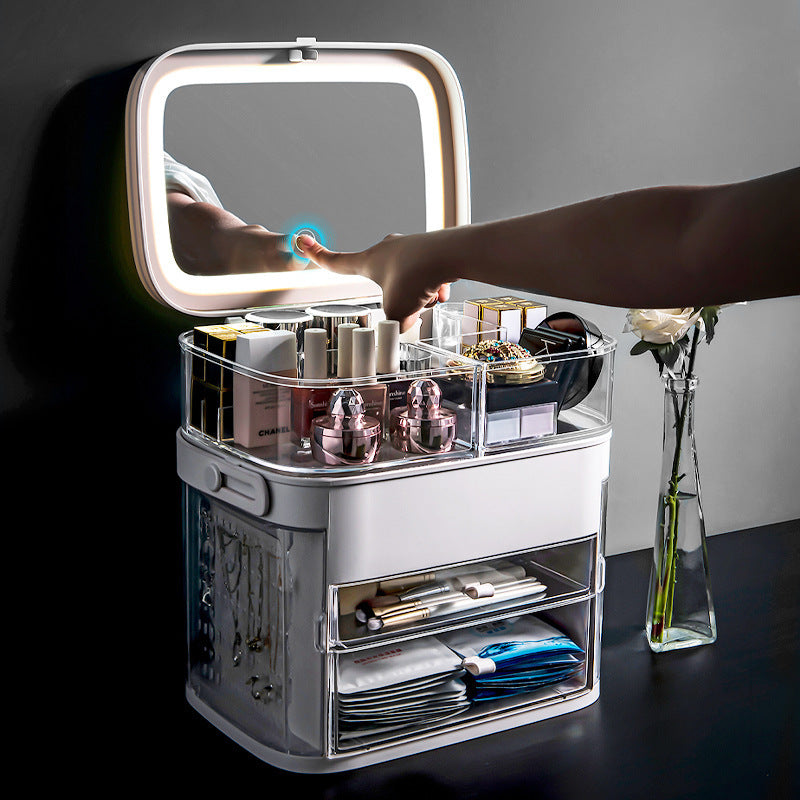Makeup Organizer With Mirror LED light