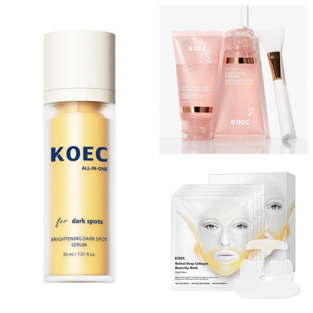 KOEC Collagen Tearing Mask With Brush Become Transparent Moisturizing