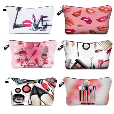 Women's Printed Makeup Organizer Clutch