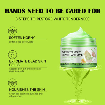 Green Tea Repair Hand Mask Skin Rejuvenation Anti-chapping